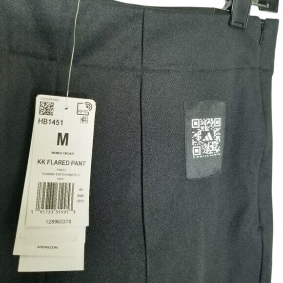 Adidas Karlie Kloss Womens Slim Fit Flared Leg Full-Length Pants‎ Black M Gym - Picture 3 of 16